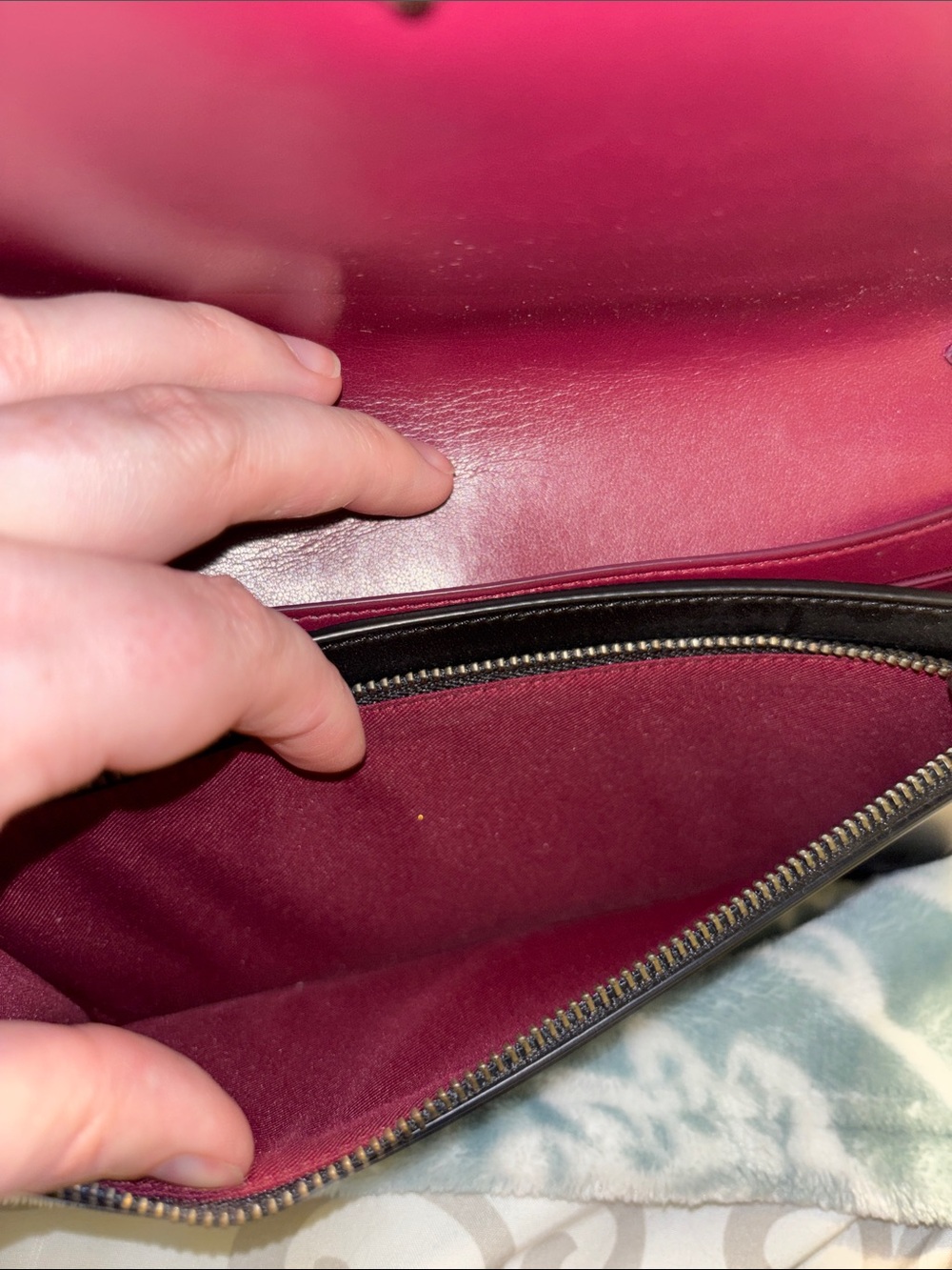 Coach Black Leather Clutch with Metallic Purple Panels - Picture 4 of 11